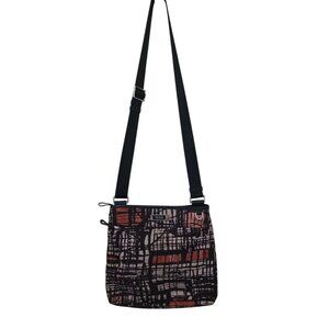 TUMI Abstract Nylon Travel Crossbody Shoulder Bag With Adjustable Strap